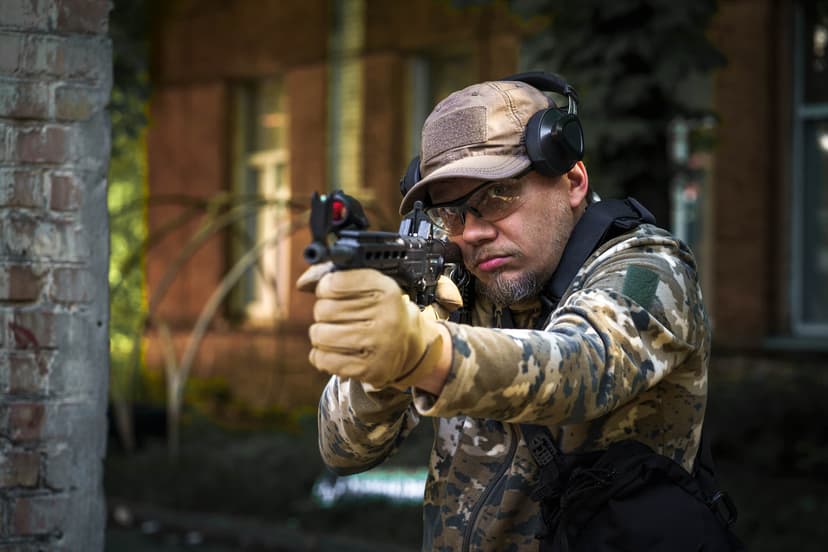 shooter aiming a rifle